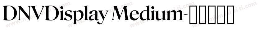 DNVDisplay Medium字体转换